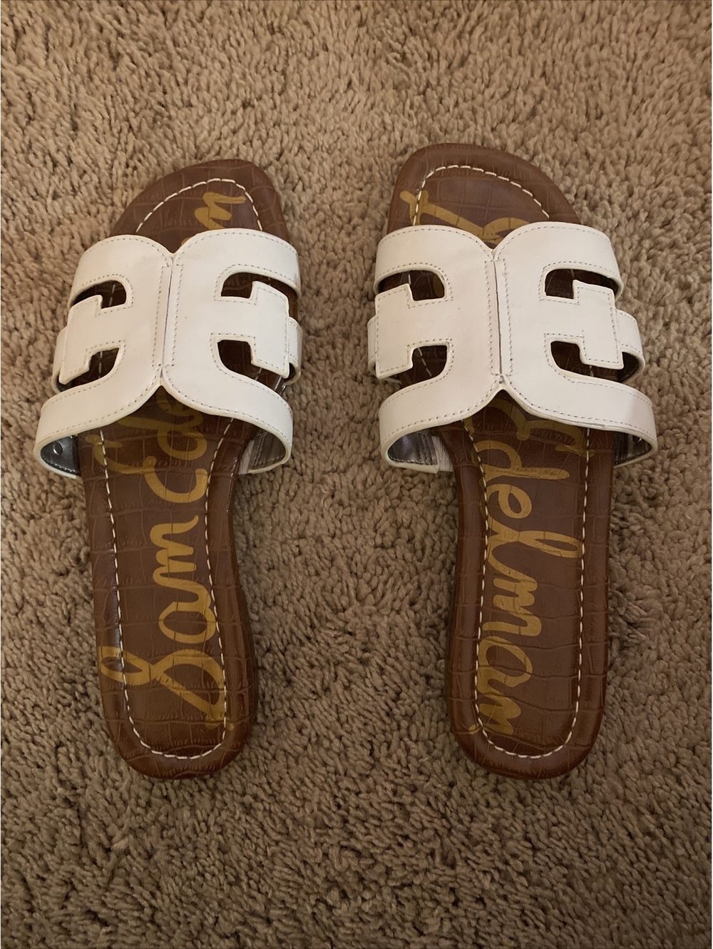 Sam Edelman Sandals 5M Bay Bright White Leather NEW